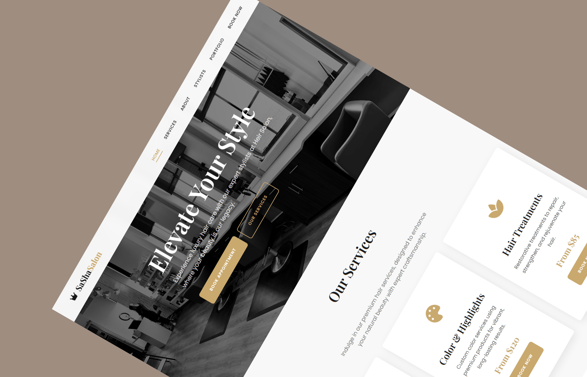 SaSha Salon - Luxury Hair Care Website - Image 4