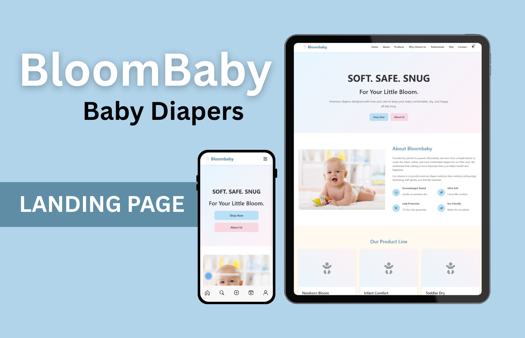 Bloombaby Diapers - E-commerce Website & Digital Storefront