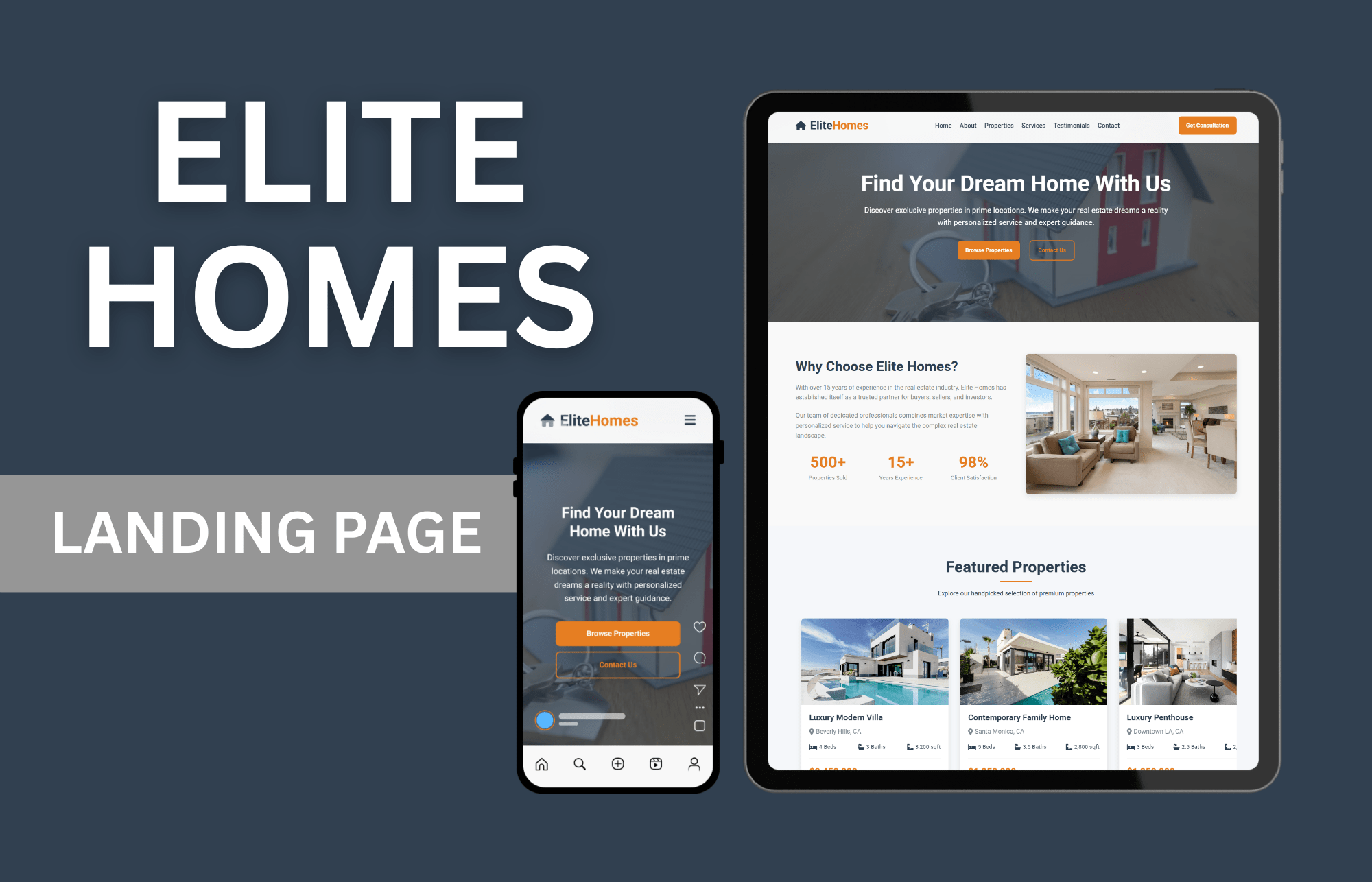 Elite Homes - Premium Real Estate Platform