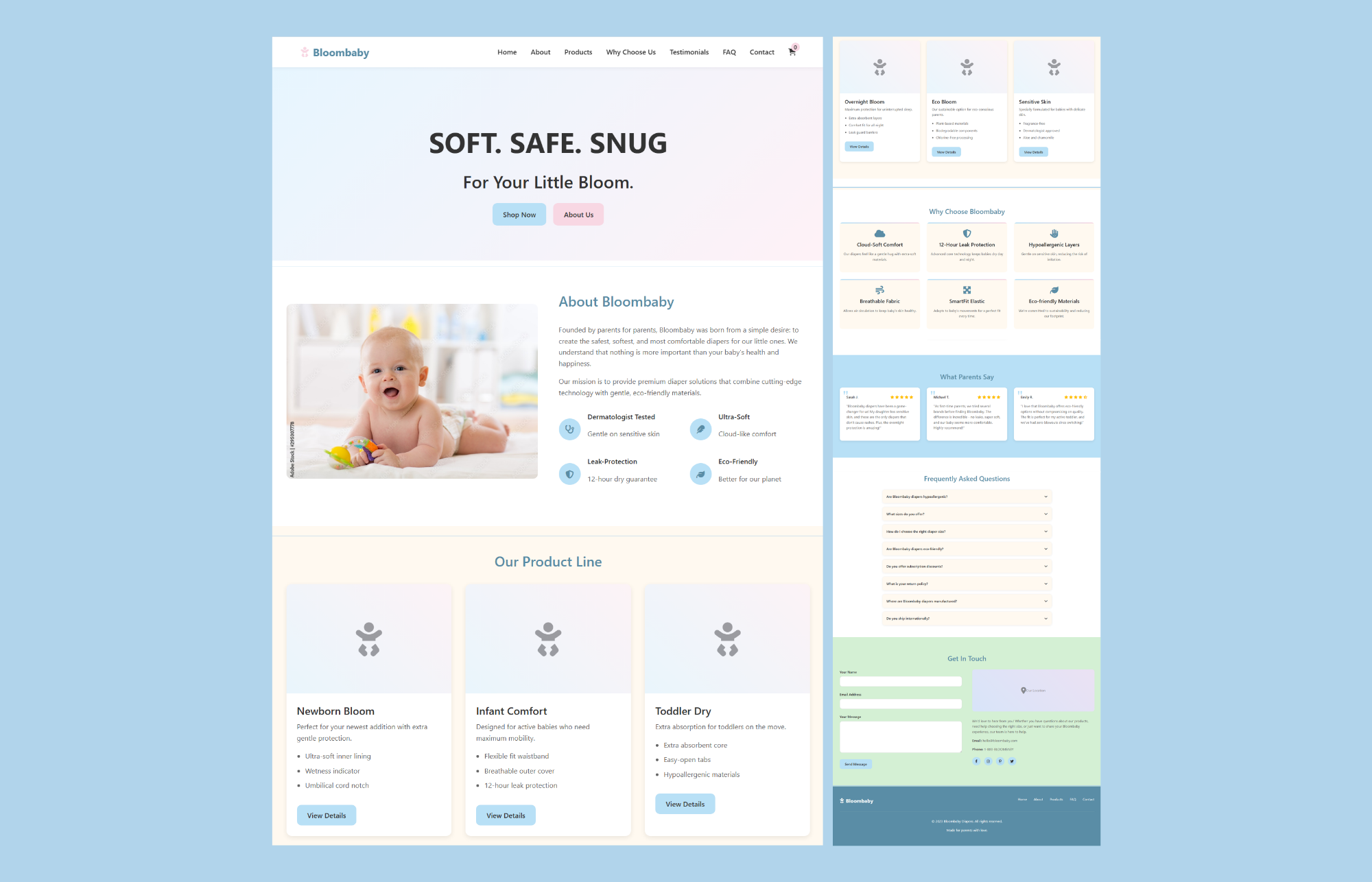 Bloombaby Diapers - E-commerce Website & Digital Storefront - Image 3